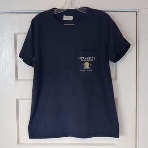 Taylor Stitch Short Sleeve T Shirt Sz 40 Medium Blue Nautical Sausalito Boating